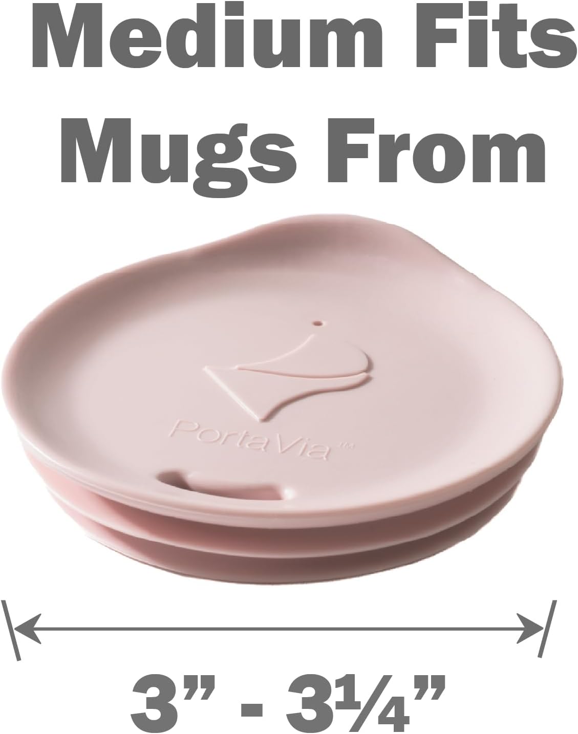Reusable, Dishwasher-Safe Silicone Lid for Coffee Cups and Mugs | Take Your Favorite Cup/Mug/Tumbler To-Go - This Lid fits drinkware with 3” to 3¼” Inside Diameter - Medium Size, Black