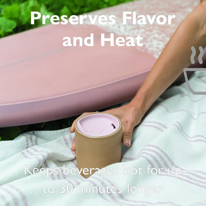 Reusable, Dishwasher-Safe Silicone Lid for Coffee Cups and Mugs | Take Your Favorite Cup/Mug/Tumbler To-Go - This Lid fits drinkware with 3” to 3¼” Inside Diameter - Medium Size, Black