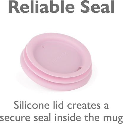 Reusable, Dishwasher-Safe Silicone Lid for Coffee Cups and Mugs | Take Your Favorite Cup/Mug/Tumbler To-Go - This Lid fits drinkware with 3” to 3¼” Inside Diameter - Medium Size, Black