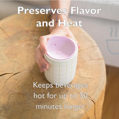 Reusable, Dishwasher-Safe Silicone Lid for Coffee Cups and Mugs | Take Your Favorite Cup/Mug/Tumbler To-Go - This Lid fits drinkware with 3” to 3¼” Inside Diameter - Medium Size, Black