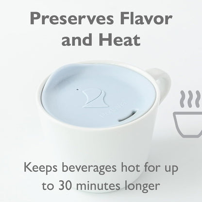 Reusable, Dishwasher-Safe Silicone Lid for Coffee Cups and Mugs | Take Your Favorite Cup/Mug/Tumbler To-Go - This Lid fits drinkware with 3” to 3¼” Inside Diameter - Medium Size, Black
