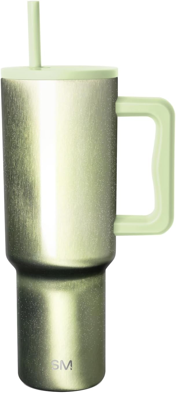 40 oz Trek Tumbler with Handle and Straw Lid | Cup Holder Friendly Insulated Stainless Steel Travel Mug | Slumberland | Trek Tumbler, Travel Mug | Insulated Water Bottle, Cupholder Friendly, Stainless Steel Cup | Slumberland - Colors A