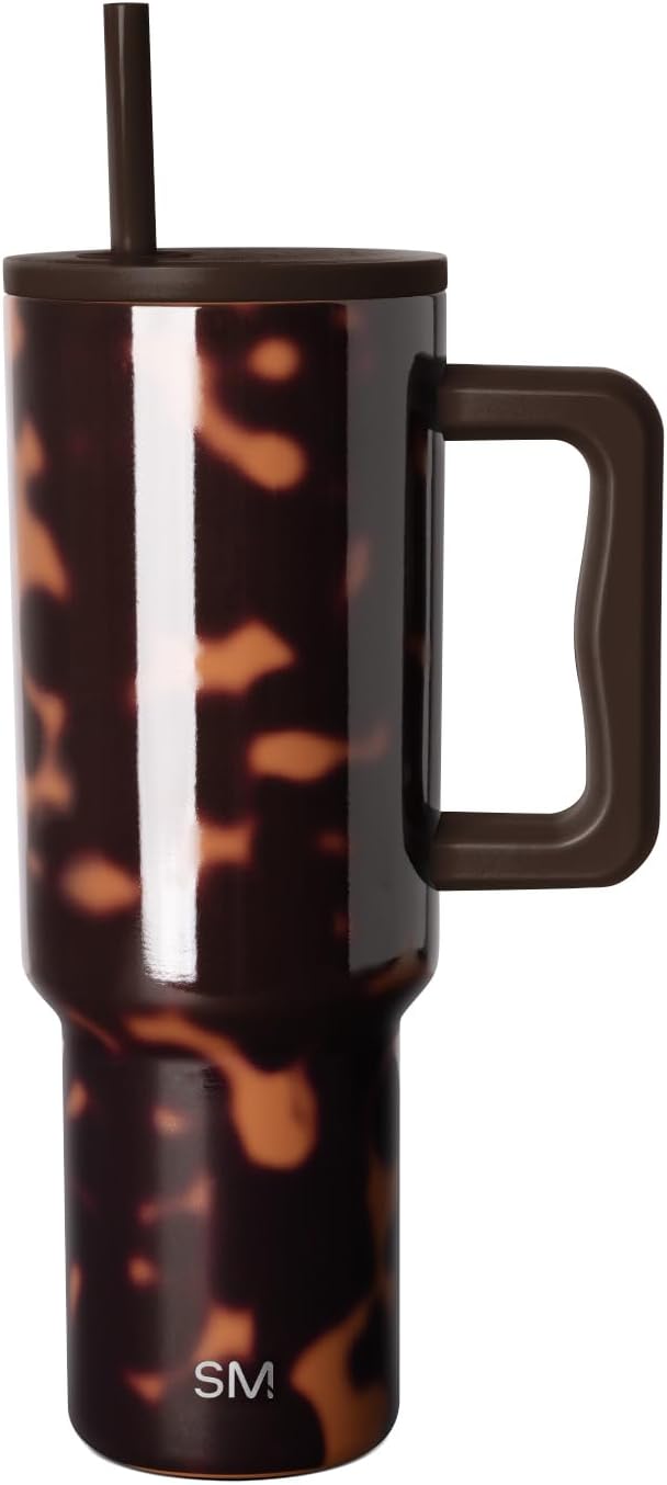 40 oz Trek Tumbler with Handle and Straw Lid | Cup Holder Friendly Insulated Stainless Steel Travel Mug | Slumberland | Trek Tumbler, Travel Mug | Insulated Water Bottle, Cupholder Friendly, Stainless Steel Cup | Slumberland - Colors A