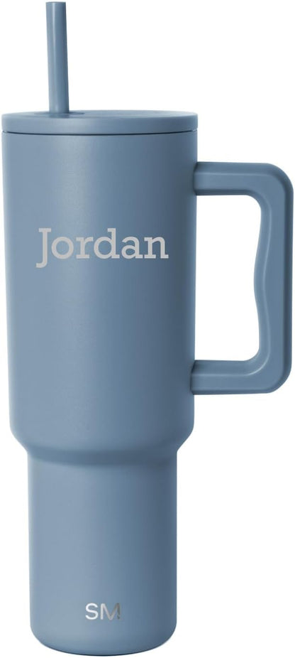 40 oz Trek Tumbler with Handle and Straw Lid | Cup Holder Friendly Insulated Stainless Steel Travel Mug | Slumberland | Trek Tumbler, Travel Mug | Insulated Water Bottle, Cupholder Friendly, Stainless Steel Cup | Slumberland - Colors A