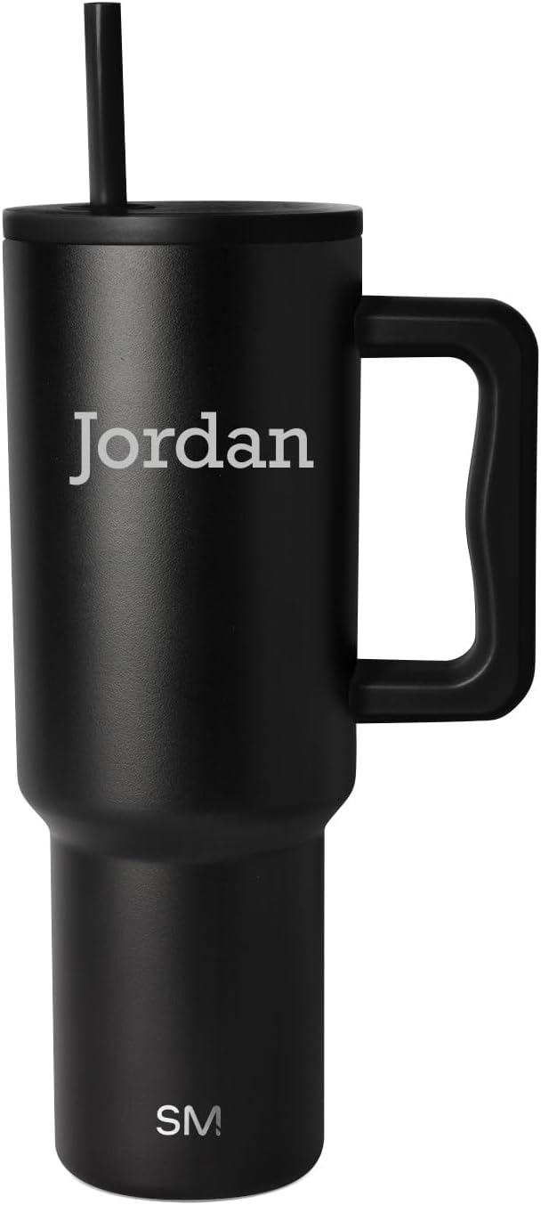 40 oz Trek Tumbler with Handle and Straw Lid | Cup Holder Friendly Insulated Stainless Steel Travel Mug | Slumberland | Trek Tumbler, Travel Mug | Insulated Water Bottle, Cupholder Friendly, Stainless Steel Cup | Slumberland - Colors A