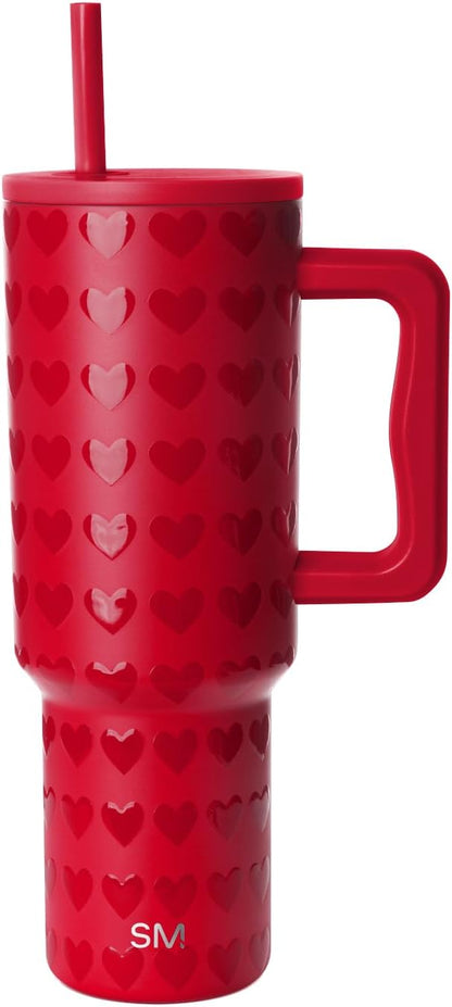 40 oz Trek Tumbler with Handle and Straw Lid | Cup Holder Friendly Insulated Stainless Steel Travel Mug | Slumberland | Trek Tumbler, Travel Mug | Insulated Water Bottle, Cupholder Friendly, Stainless Steel Cup | Slumberland - Colors A