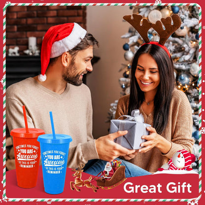 24 Pack Plastic Tumblers with Lids and Straw, Reusable Cups with Lids and Straws Colorful Cups for Cold Drink Iced Coffee, Plastic Tumbler Bulk for Party Birthday Gifts (24 oz, Stylish Colors)