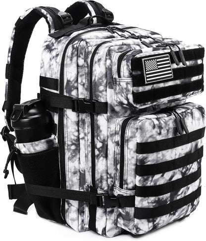 Military Tactical Backpack for Men and Women 45L Army 3 Days Assault Pack Bag Large Rucksack with Molle System Black