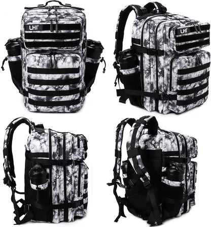 Military Tactical Backpack for Men and Women 45L Army 3 Days Assault Pack Bag Large Rucksack with Molle System Black