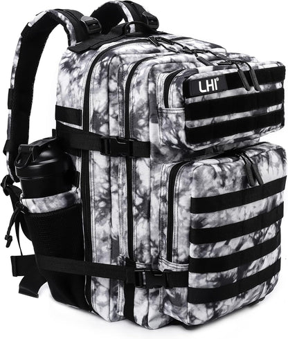Military Tactical Backpack for Men and Women 45L Army 3 Days Assault Pack Bag Large Rucksack with Molle System Black