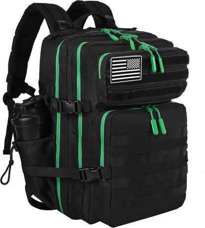 Military Tactical Backpack for Men and Women 45L Army 3 Days Assault Pack Bag Large Rucksack with Molle System Black