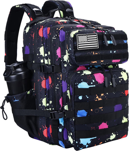 Military Tactical Backpack for Men and Women 45L Army 3 Days Assault Pack Bag Large Rucksack with Molle System Black