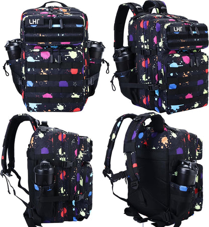 Military Tactical Backpack for Men and Women 45L Army 3 Days Assault Pack Bag Large Rucksack with Molle System Black