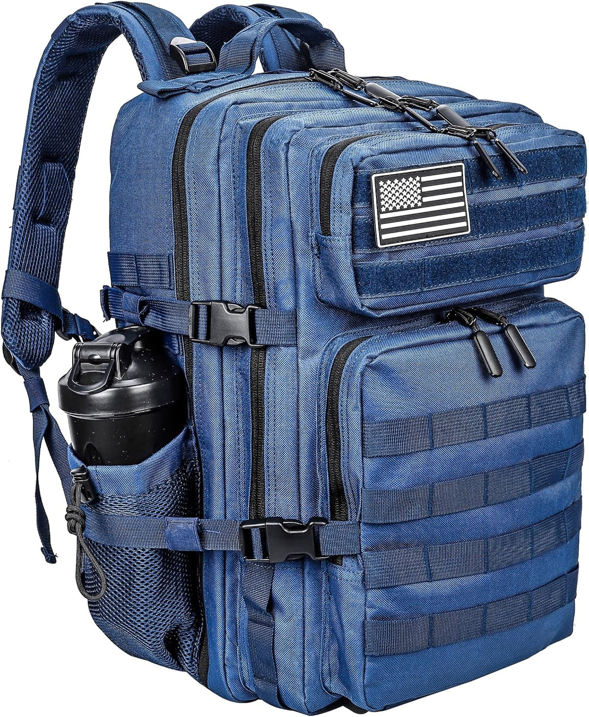 Military Tactical Backpack for Men and Women 45L Army 3 Days Assault Pack Bag Large Rucksack with Molle System Black