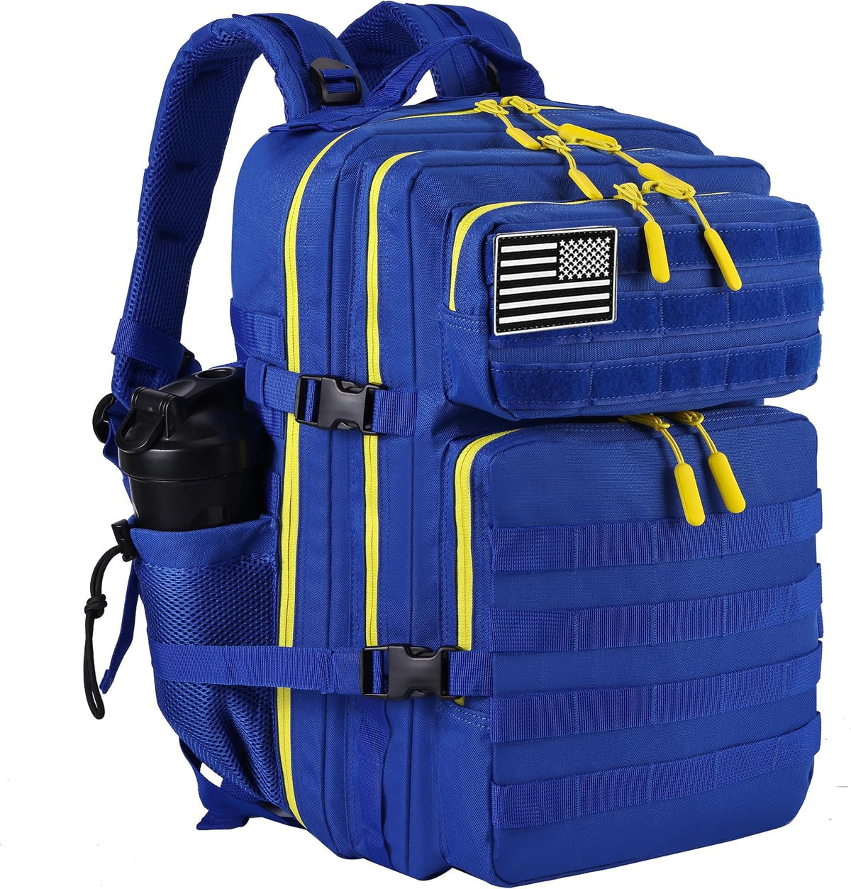 Military Tactical Backpack for Men and Women 45L Army 3 Days Assault Pack Bag Large Rucksack with Molle System Black