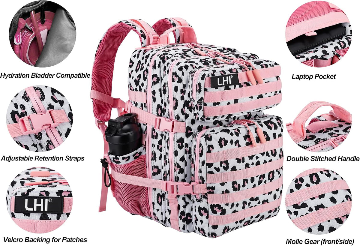 Military Tactical Backpack for Men and Women 45L Army 3 Days Assault Pack Bag Large Rucksack with Molle System Black