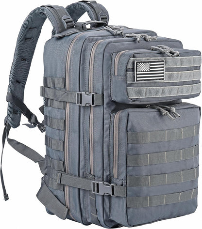 Military Tactical Backpack for Men and Women 45L Army 3 Days Assault Pack Bag Large Rucksack with Molle System Black