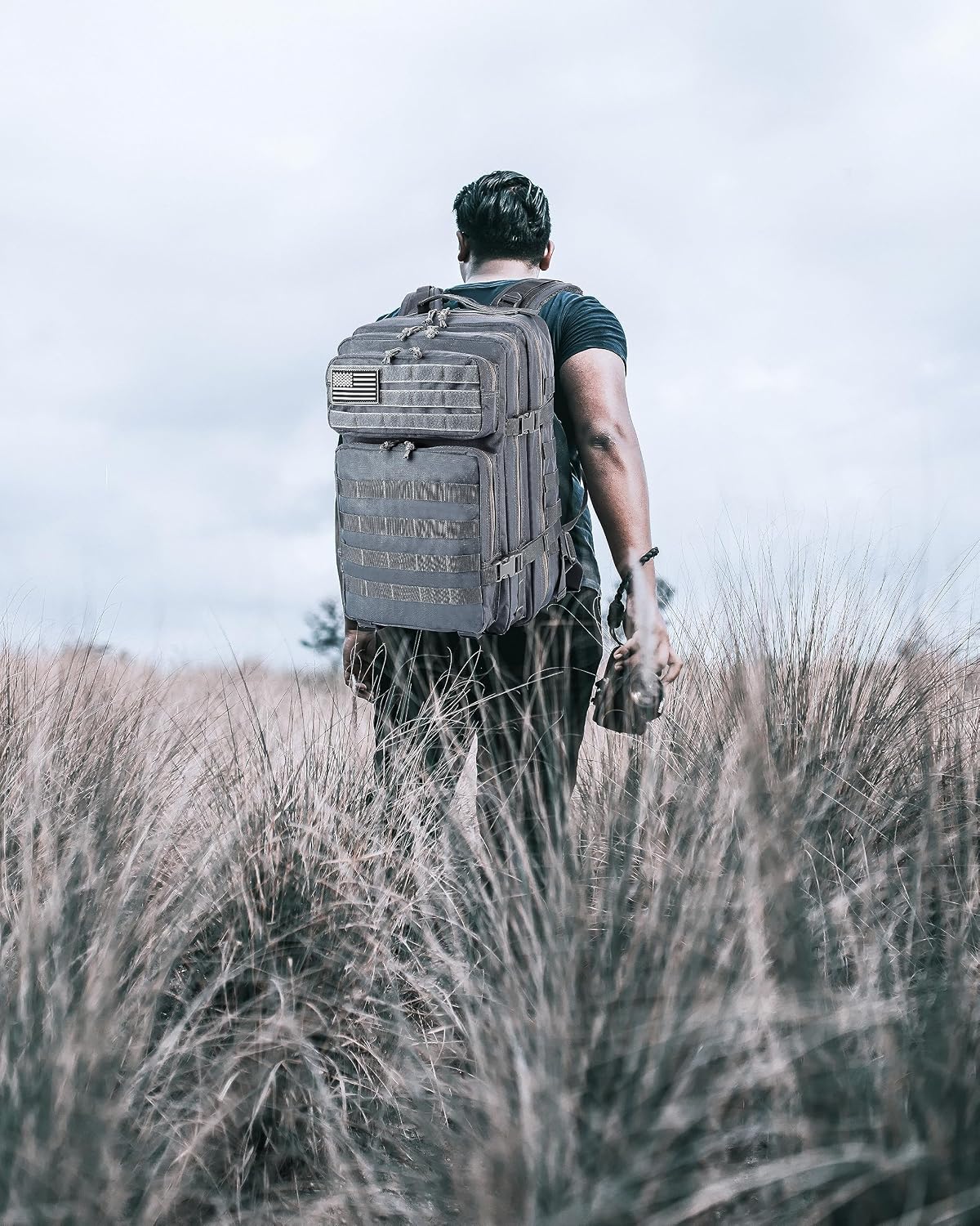 Military Tactical Backpack for Men and Women 45L Army 3 Days Assault Pack Bag Large Rucksack with Molle System Black