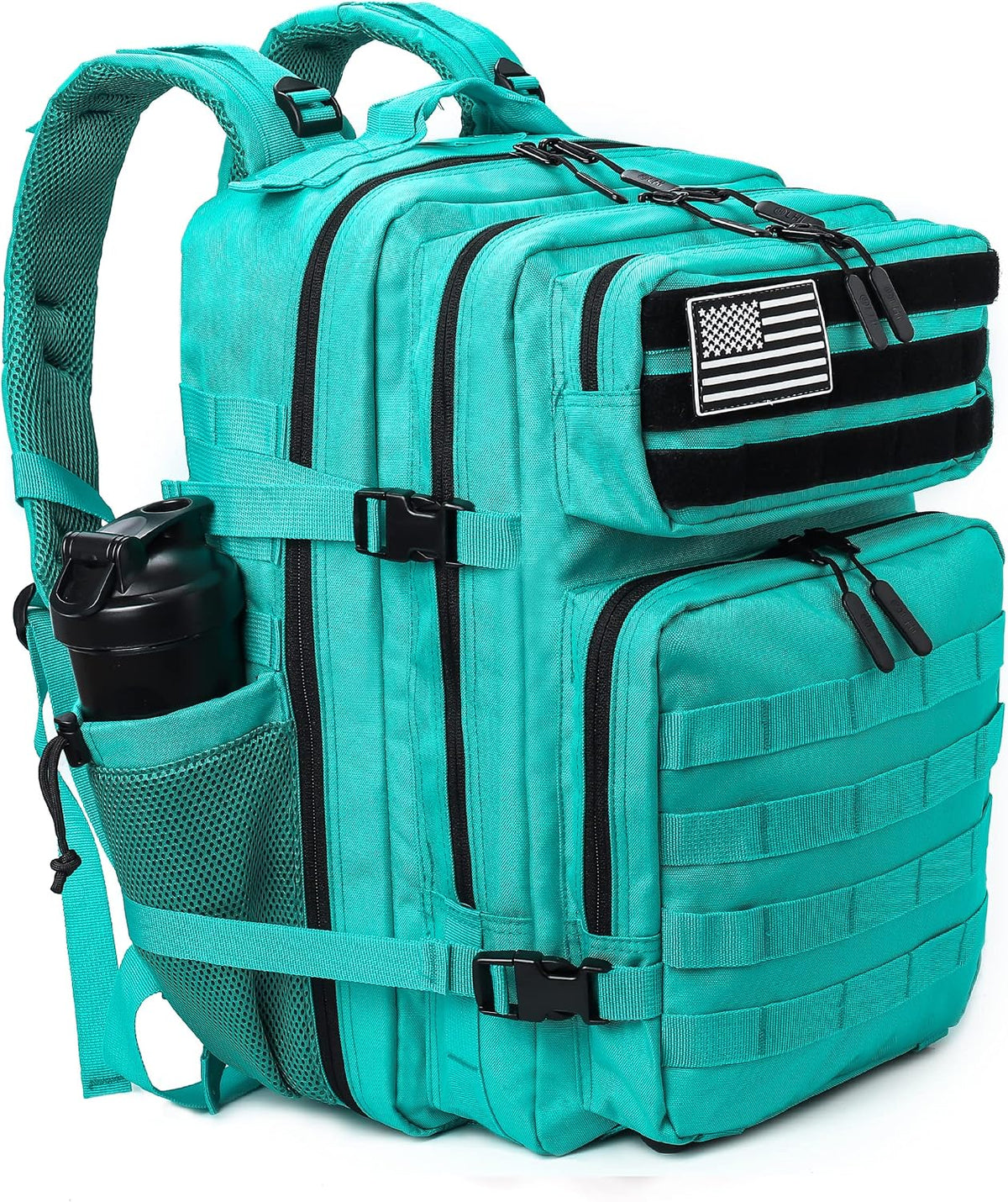 Military Tactical Backpack for Men and Women 45L Army 3 Days Assault Pack Bag Large Rucksack with Molle System Black