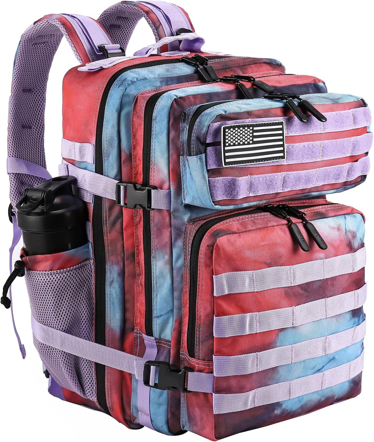 Military Tactical Backpack for Men and Women 45L Army 3 Days Assault Pack Bag Large Rucksack with Molle System Black