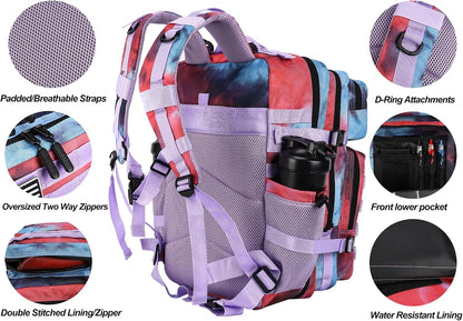 Military Tactical Backpack for Men and Women 45L Army 3 Days Assault Pack Bag Large Rucksack with Molle System Black