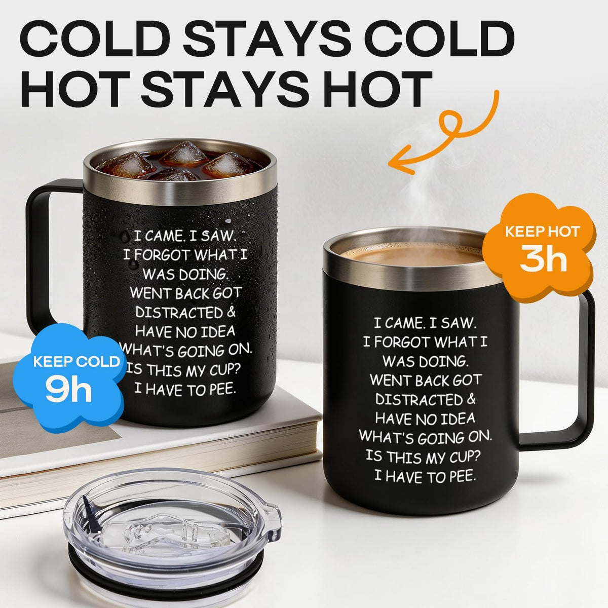 Inspirational Gifts for Women Insulated Travel Coffee Mug with Handle | Employee Appreciation Coworkers Female Gift Stainless Cup Positive Affirmation Gifts for Woman Tumbler Camping Mug with Lid