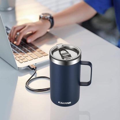 20 oz Insulated Coffee Mug, Coffee Cup with Lid and Wide Handle