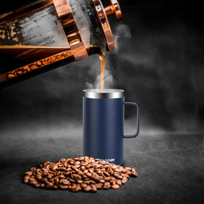 20 oz Insulated Coffee Mug, Coffee Cup with Lid and Wide Handle
