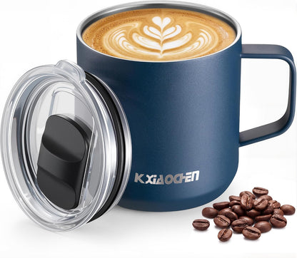 20 oz Insulated Coffee Mug, Coffee Cup with Lid and Wide Handle