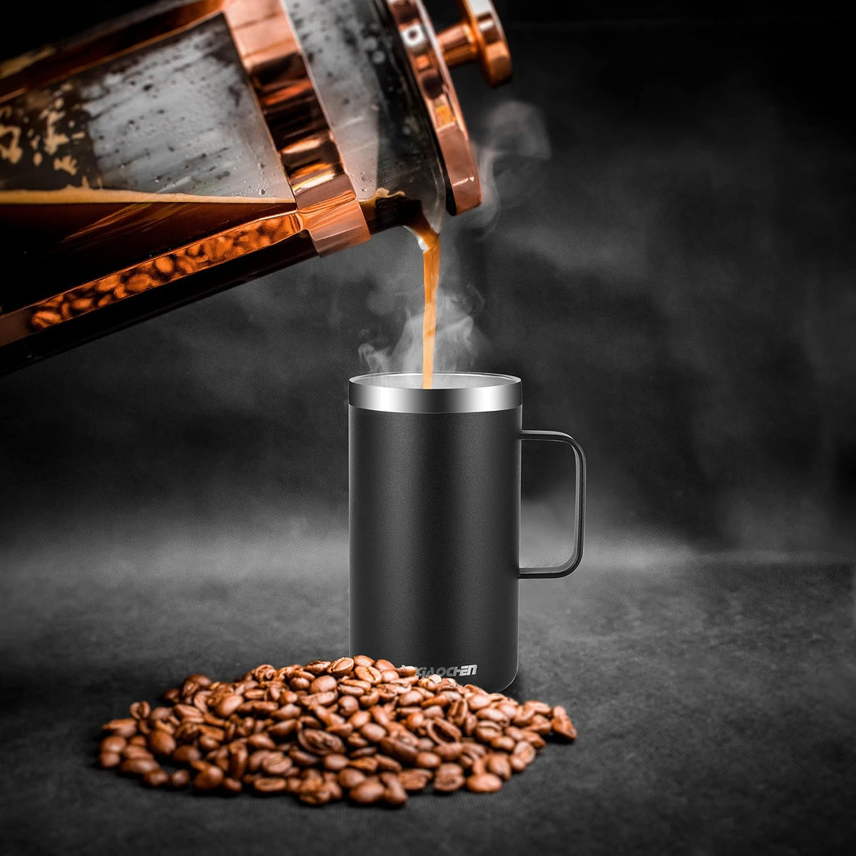 20 oz Insulated Coffee Mug, Coffee Cup with Lid and Wide Handle