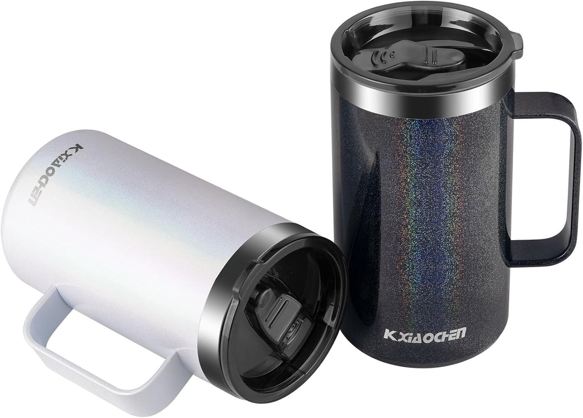 20 oz Insulated Coffee Mug, Coffee Cup with Lid and Wide Handle