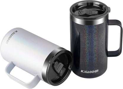 20 oz Insulated Coffee Mug, Coffee Cup with Lid and Wide Handle