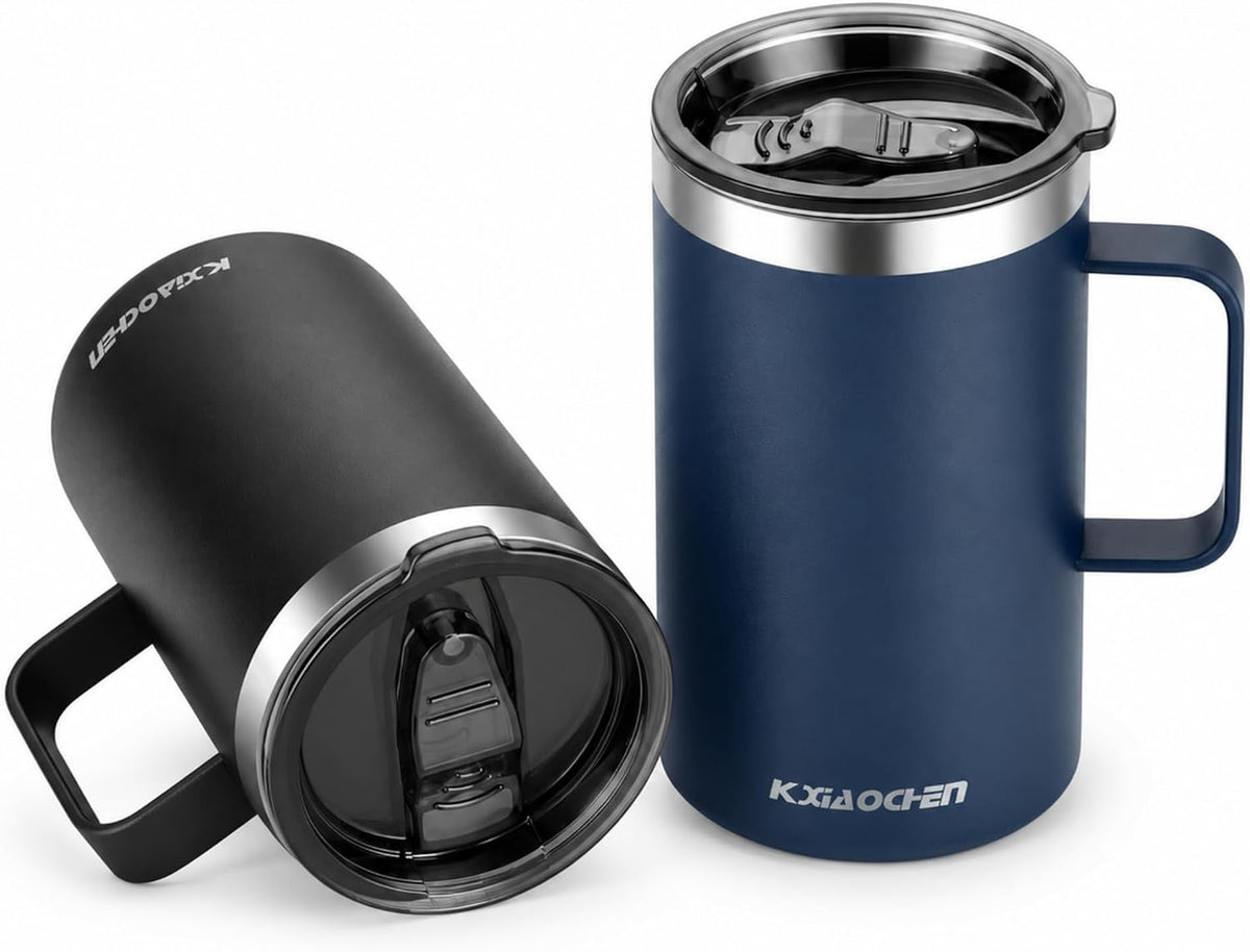 20 oz Insulated Coffee Mug, Coffee Cup with Lid and Wide Handle