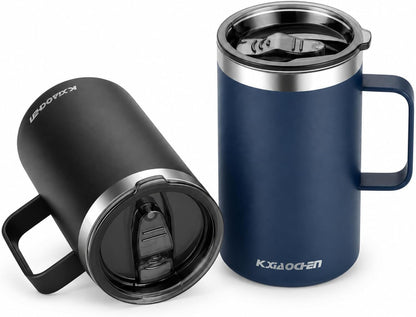 20 oz Insulated Coffee Mug, Coffee Cup with Lid and Wide Handle