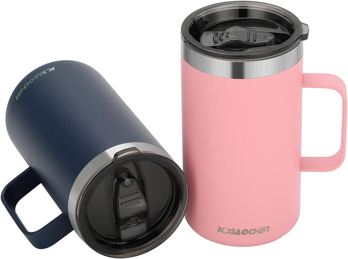 20 oz Insulated Coffee Mug, Coffee Cup with Lid and Wide Handle