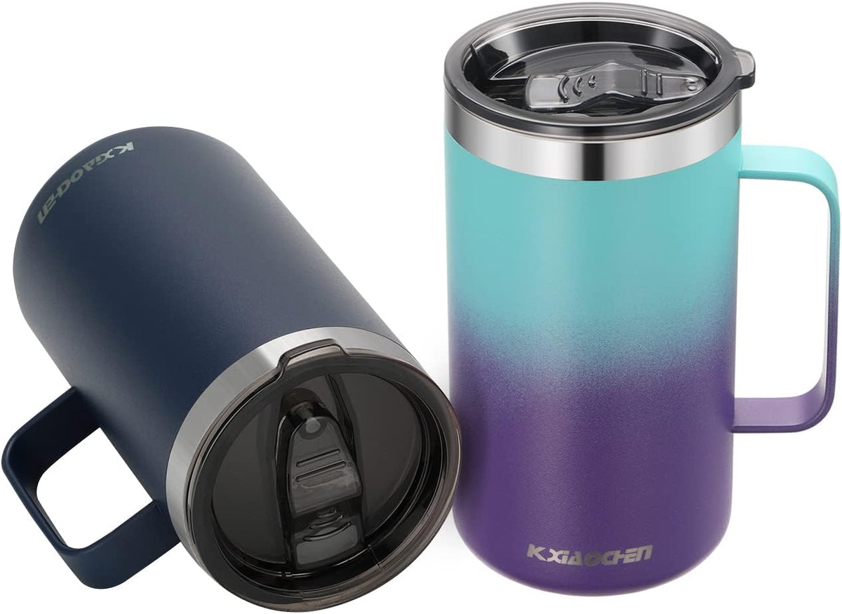 20 oz Insulated Coffee Mug, Coffee Cup with Lid and Wide Handle