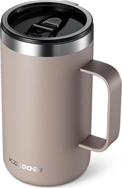 20 oz Insulated Coffee Mug, Coffee Cup with Lid and Wide Handle
