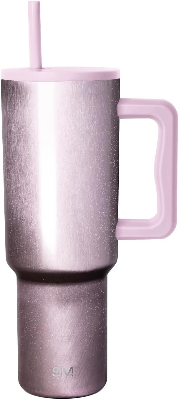 40 oz Trek Tumbler with Handle and Straw Lid | Cup Holder Friendly Insulated Stainless Steel Travel Mug | Slumberland | Trek Tumbler, Travel Mug | Insulated Water Bottle, Cupholder Friendly, Stainless Steel Cup | Slumberland - Colors B