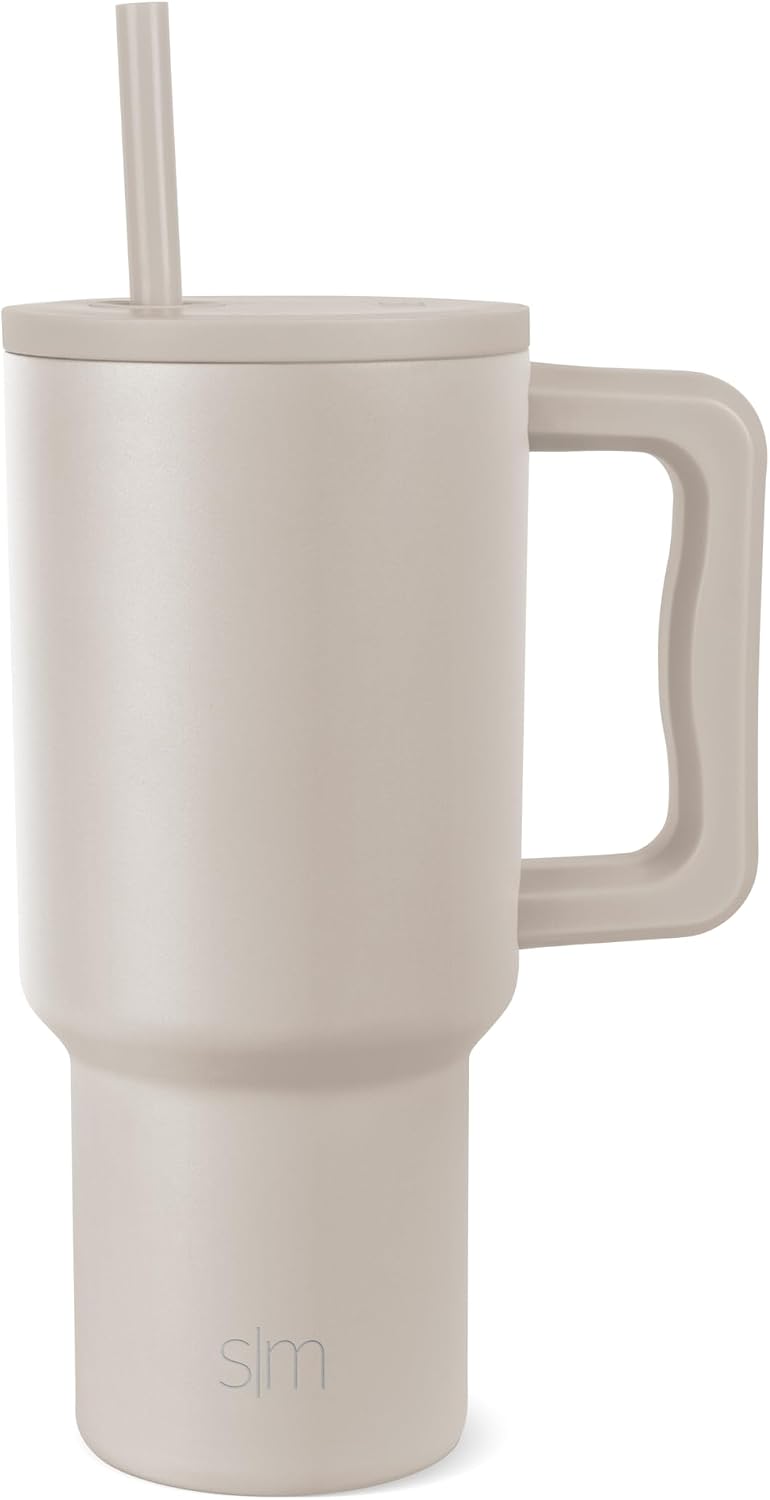 40 oz Trek Tumbler with Handle and Straw Lid | Cup Holder Friendly Insulated Stainless Steel Travel Mug | Slumberland | Trek Tumbler, Travel Mug | Insulated Water Bottle, Cupholder Friendly, Stainless Steel Cup | Slumberland - Colors B