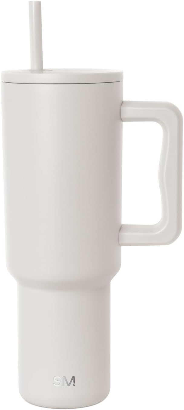 40 oz Trek Tumbler with Handle and Straw Lid | Cup Holder Friendly Insulated Stainless Steel Travel Mug | Slumberland | Trek Tumbler, Travel Mug | Insulated Water Bottle, Cupholder Friendly, Stainless Steel Cup | Slumberland - Colors B
