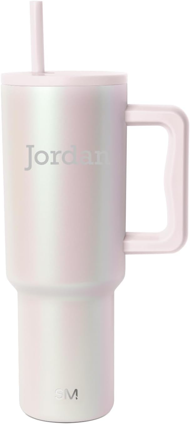 40 oz Trek Tumbler with Handle and Straw Lid | Cup Holder Friendly Insulated Stainless Steel Travel Mug | Slumberland | Trek Tumbler, Travel Mug | Insulated Water Bottle, Cupholder Friendly, Stainless Steel Cup | Slumberland - Colors B
