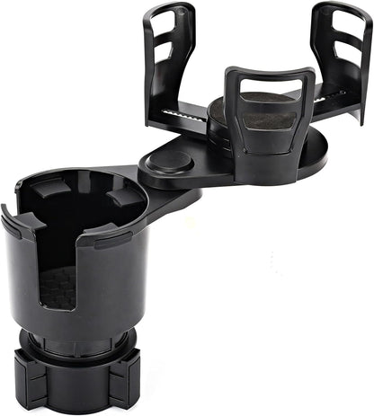 Universal 2 in 1 Car Cup Holder Expander with Adjustable Base, Fits Most Bottles