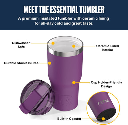 20oz Essential Tumbler with Lid, Ceramic Lined, Orchid