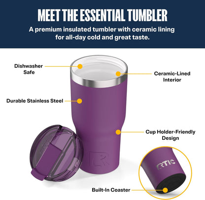 20oz Essential Tumbler with Lid, Ceramic Lined, Orchid