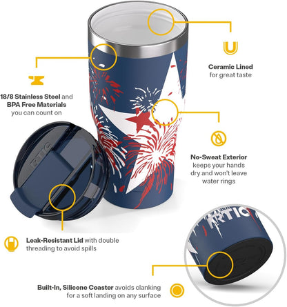 20oz Essential Tumbler with Lid, Ceramic Lined, Orchid