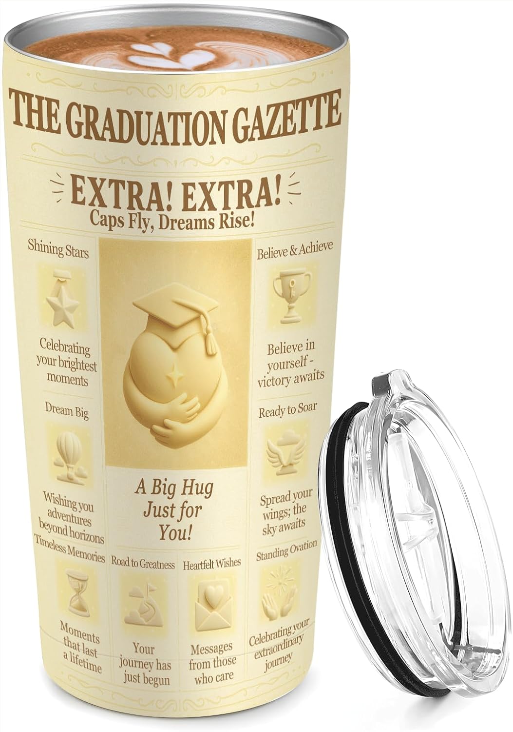 Engineer Gifts 20oz Insulated Tumbler, Newspaper-Inspired Blueprint & Circuit Design, Stainless Steel Travel Mug with Lid, for Men & Women, Students, Graduation, PE/EIT, Retirement, Appreciation