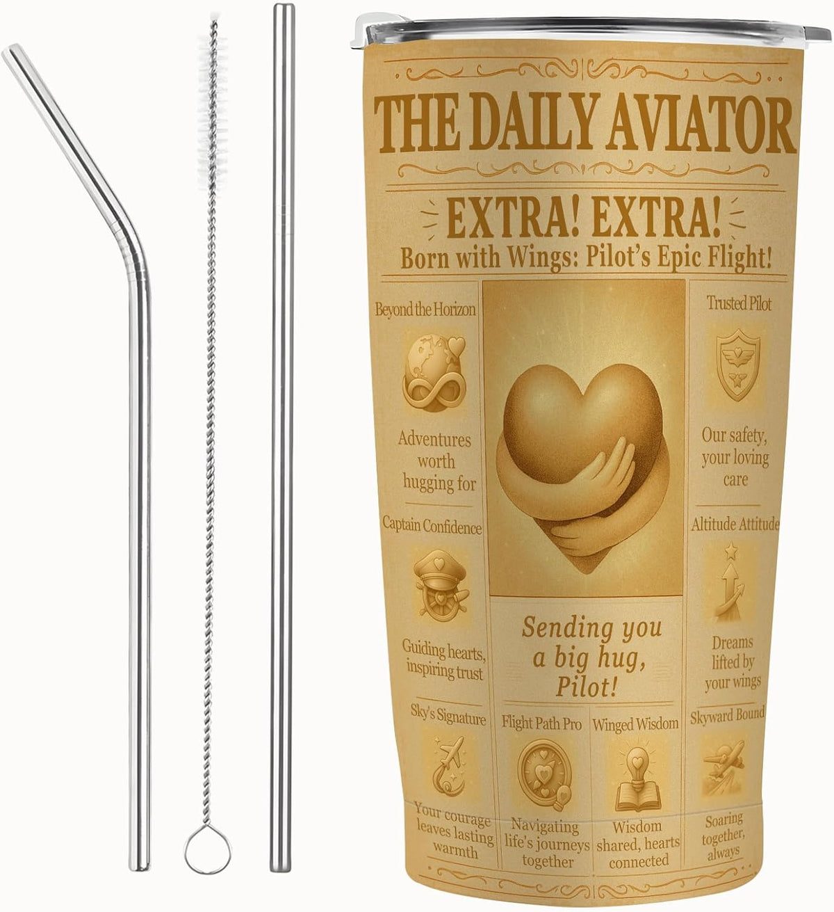Engineer Gifts 20oz Insulated Tumbler, Newspaper-Inspired Blueprint & Circuit Design, Stainless Steel Travel Mug with Lid, for Men & Women, Students, Graduation, PE/EIT, Retirement, Appreciation