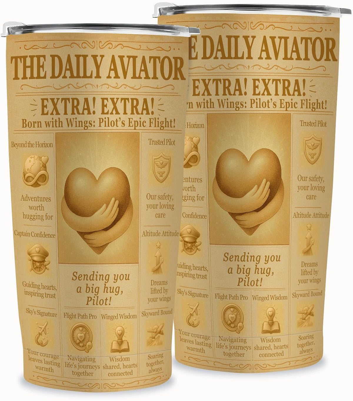 Engineer Gifts 20oz Insulated Tumbler, Newspaper-Inspired Blueprint & Circuit Design, Stainless Steel Travel Mug with Lid, for Men & Women, Students, Graduation, PE/EIT, Retirement, Appreciation