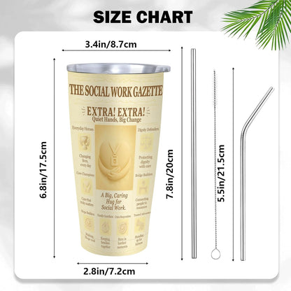 Engineer Gifts 20oz Insulated Tumbler, Newspaper-Inspired Blueprint & Circuit Design, Stainless Steel Travel Mug with Lid, for Men & Women, Students, Graduation, PE/EIT, Retirement, Appreciation