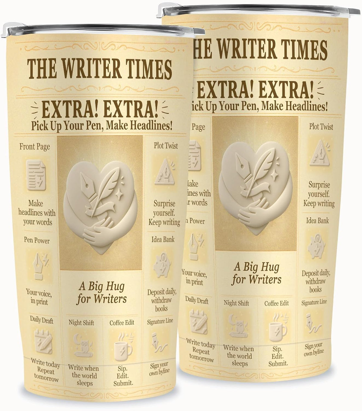 Engineer Gifts 20oz Insulated Tumbler, Newspaper-Inspired Blueprint & Circuit Design, Stainless Steel Travel Mug with Lid, for Men & Women, Students, Graduation, PE/EIT, Retirement, Appreciation